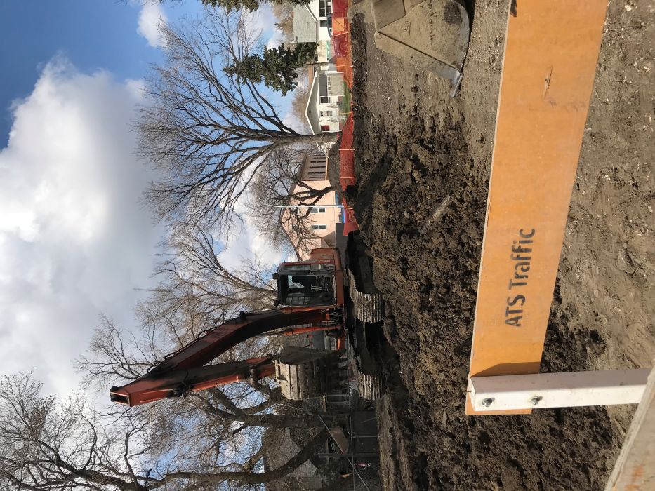 Completed excavation ready for utilities