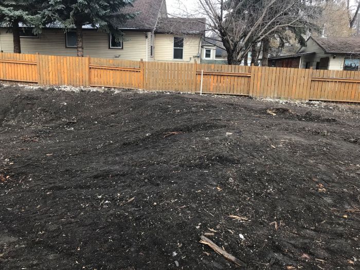 Deep trench excavation in residential area